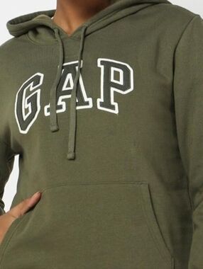 GAP Men's Olive Green Logo Hoodie Sweatshirt ~ Size Small